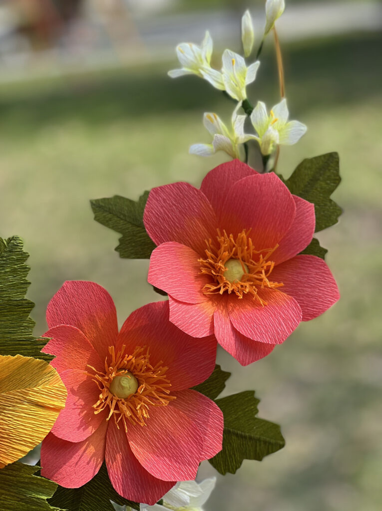 Flores de papel crepe